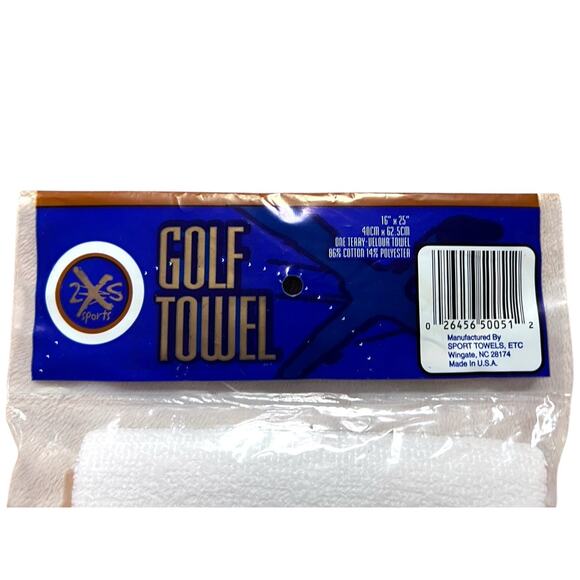 NEW Vintage Gary Patterson Water Hazard Golf Towel 16 x 25" w/ Clip Made in USA - Picture 6 of 7